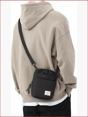 Mini Crossbody Bag Shoulder Bag Messenger Satchel for Men Women Sling Nylon
